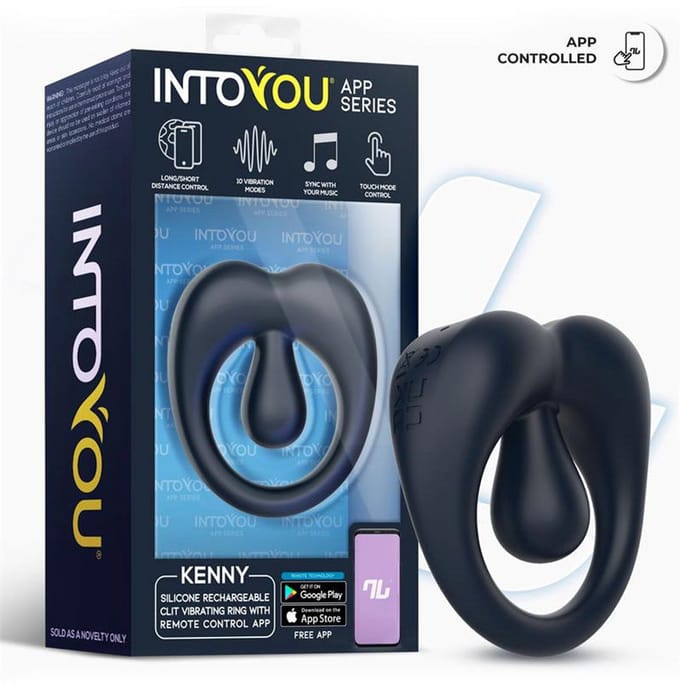 IY - Kenny - Cockring met Clitoris Stimulator - App Control - Nachtblauw