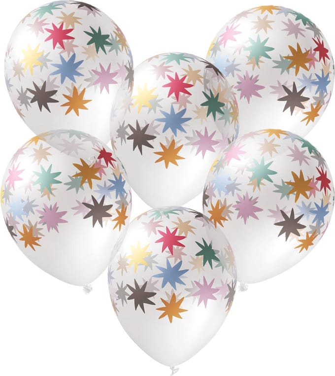 Folat - Latexballonnen - Starburst (33 cm) 6 Stuks
