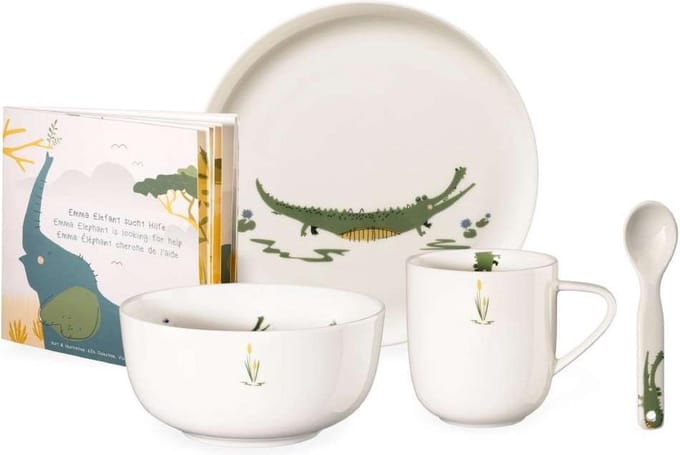 ASA Selection Kinderservies Kids Croco Krokodil 5-delig