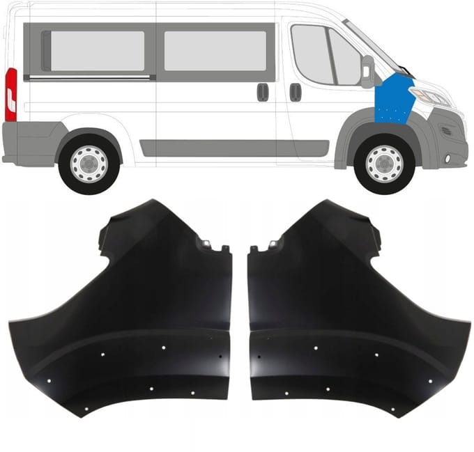 Voorste spatbord voor Citroen Jumper 2014-2018 / Links + Rechts / Set