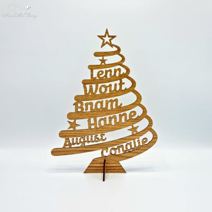 [Nice Little Things] - Familie Kerstboom - Hout - Eik