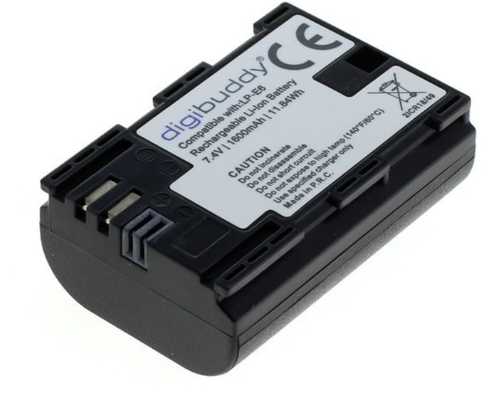 Digibuddy accu Canon LP-E6 (o.a. voor de Canon EOS 5D Mark II/5D Mark III/EOS 6D/7D/EOS 60D/60Da)