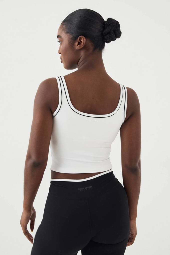 Dames DSGN Studio Ultra Sculpt Vest Top met Biesdetail en Padding | Wit | Maat: XL
