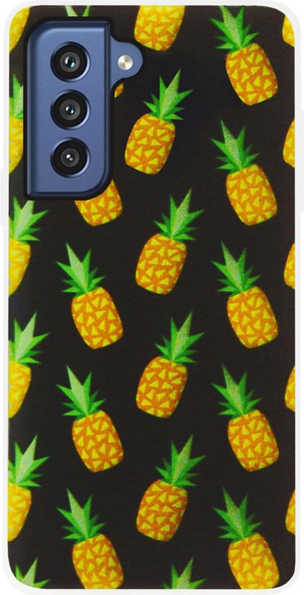 ADEL Siliconen Back Cover Softcase Hoesje Geschikt voor Samsung Galaxy S21 FE - Ananas