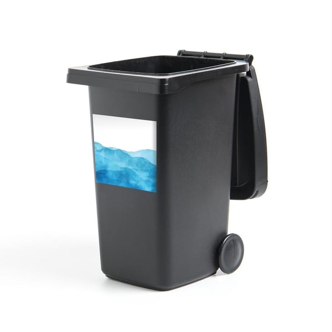 Container sticker Zee - Golven - Waterverf - 40x40 cm - Kliko sticker