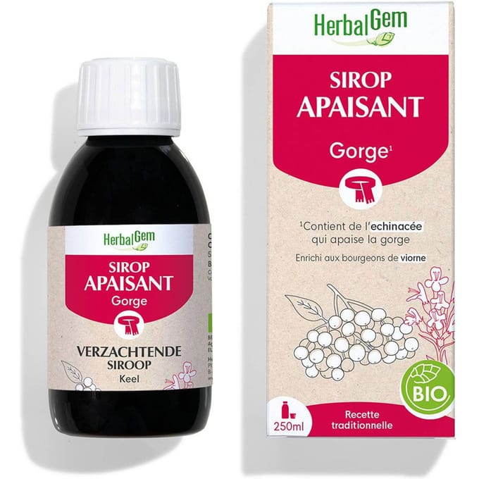 HerbalGem Verzachtende Siroop Bio| Ademhalingscomfort 250