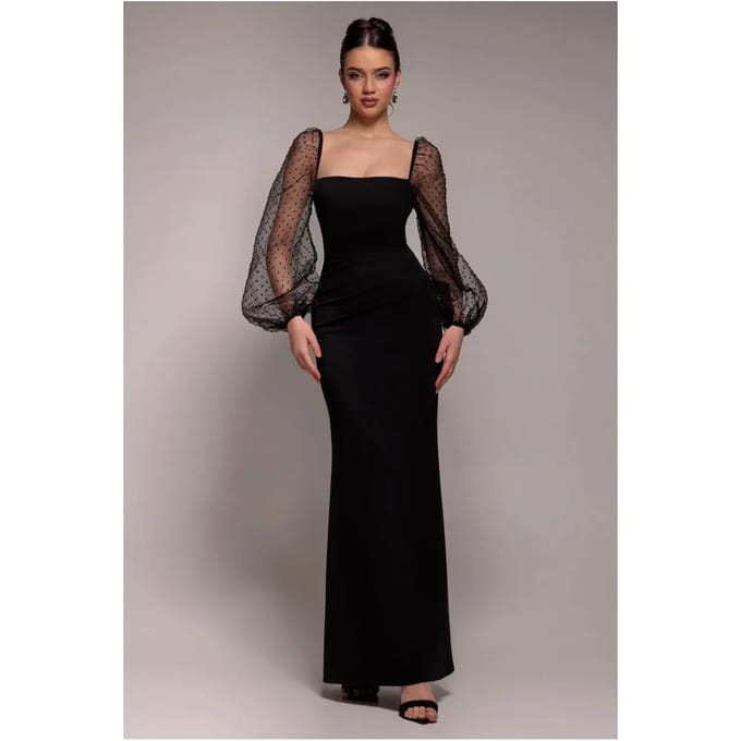 Damesjurk Goddiva Organza Maxi