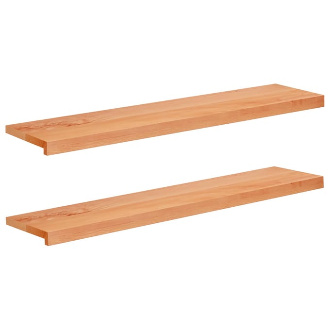 vidaXL - Raamprofielen - 2 - st - Lak - 110 - x - 30 - x - 2 - cm - Massief - beukenhout