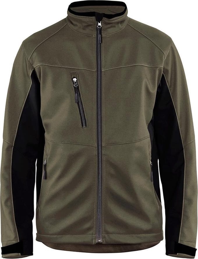 Blaklader Softshell Jack 4950-2516 - Mannen - Groen/Zwart - S
