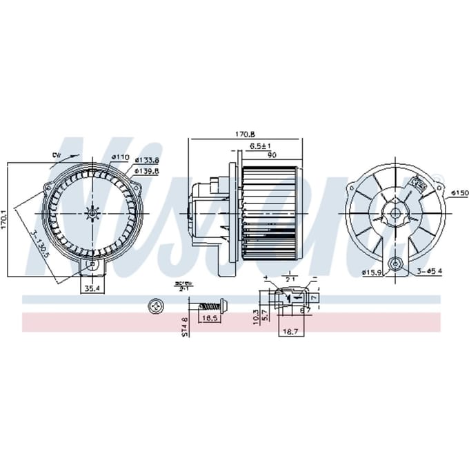 Binnenventilator NISSENS 87709
