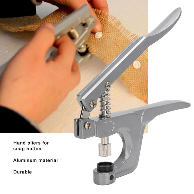 Handtang Leer Accessoire Installatiegereedschap Aluminium voor Plastic Hars Drukknoop gray
