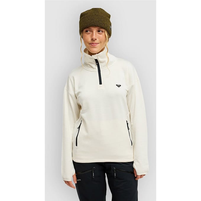 Roxy Snowstride Sweatshirt Met Halve Rits Wit XS Vrouw