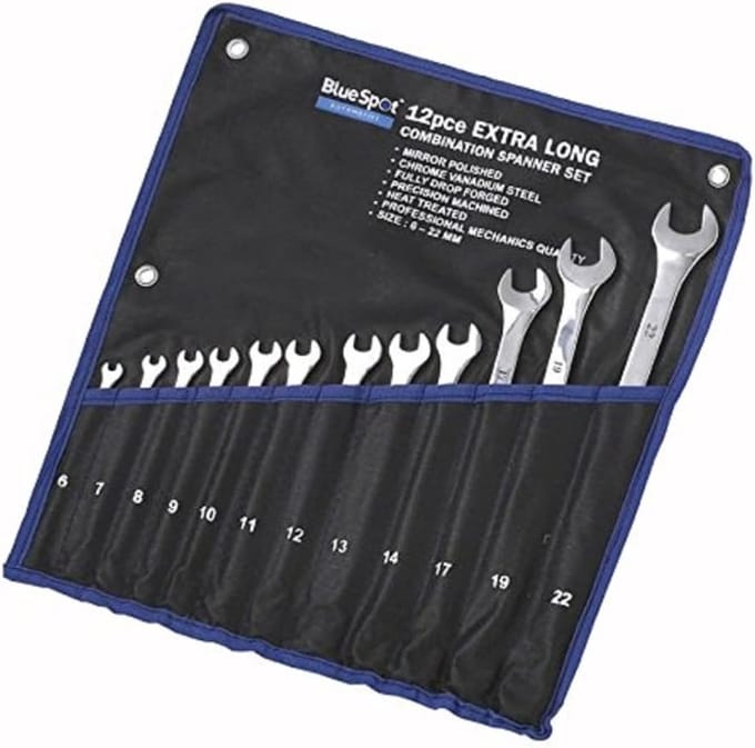 Sleutel Set - Combinatiesleutels - Monteren & Demontage - Extra Lange Set - 12 Delig
