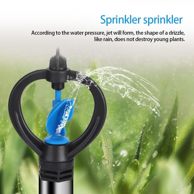 5 Pièces Filetage Mâle G1/2 Arroseur d'Eau de Jardin Pelouse Tête de Pulvérisation d'Arrosage Outil d'Irrigation black