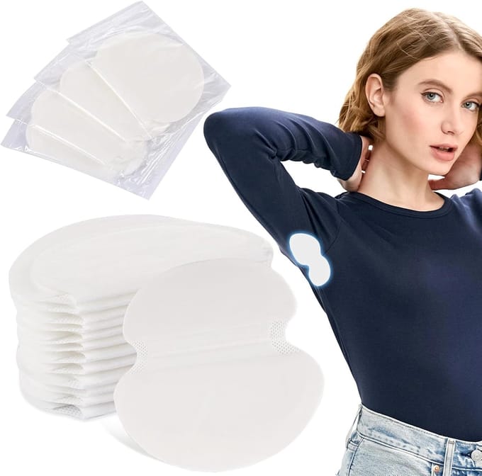 Okselpads - Zweetpads - Zweetabsorberend - Onzichtbaar en comfortabel - 12x9cm - Wit