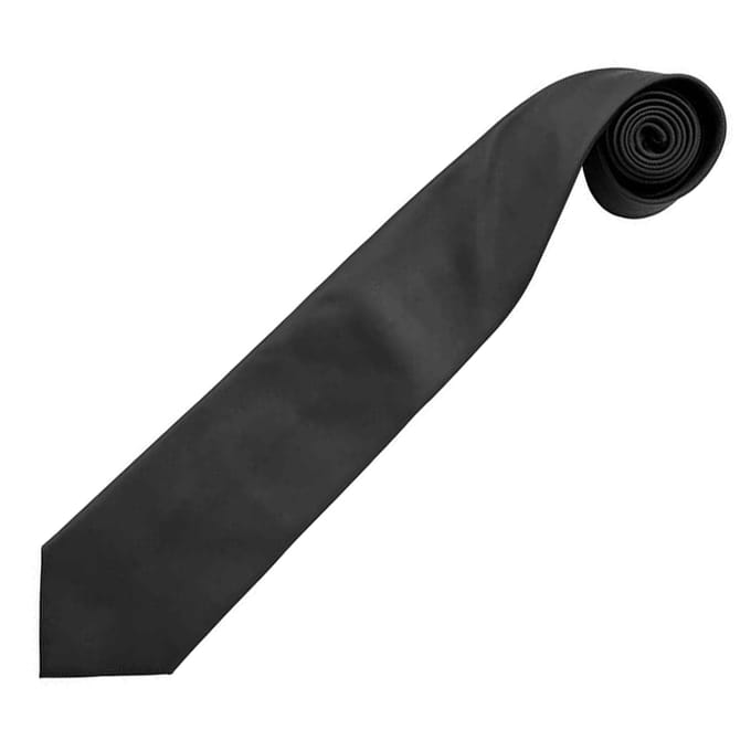 Premier Mannen “Kleuren” Effen Mode / Zakelijk Stropdas (Zwart)