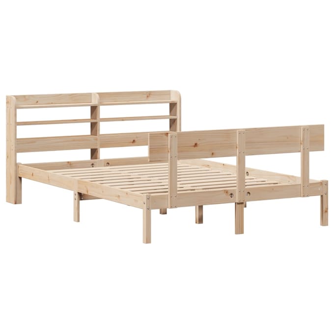 vidaXL - Bedframe - zonder - matras - massief - grenenhout - 160x200 - cm