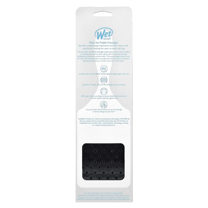 Wet Brush Paddle Ontwarrende Haarborstel - Zwart
