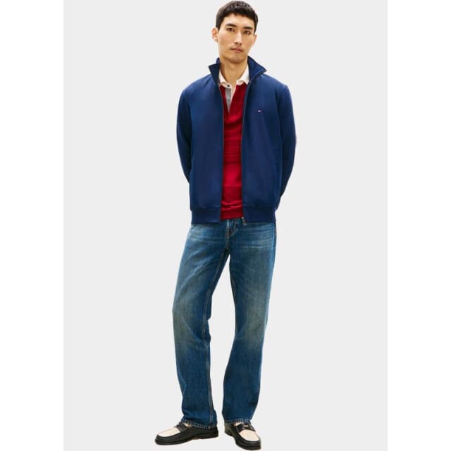 Tommy Hilfiger Essential Intechno Mix Zip Thru Carbon Navy Taglia: M | Bomber Outlet | Uomo | Blu