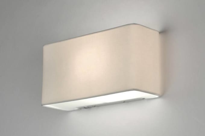 Lumidora Wandlamp 71227 - Voor binnen - ADELAIDE - E27 - Wit - Textiel