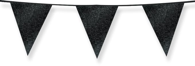 Glitter flags 16 x 20cm - Black