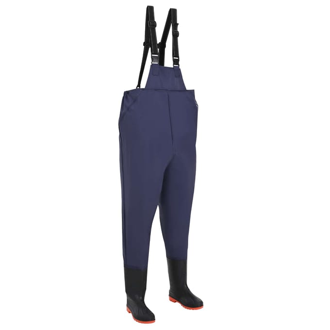 Cuissardes avec Bottes Polyester Enduit PVC Taille 41 Bleu