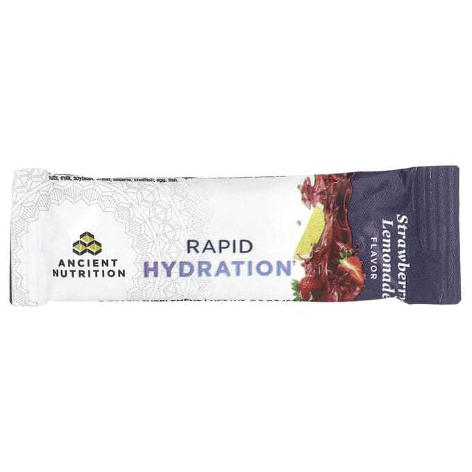 Snelle Hydratatie, Aardbeienlimonade, 15 Zakjes, 6.1G (0.2oz) Elk