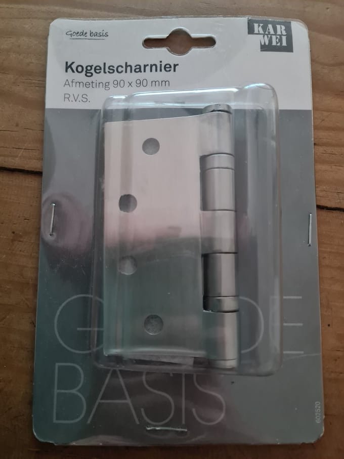 Kogelscharnier 90x90mm RVS