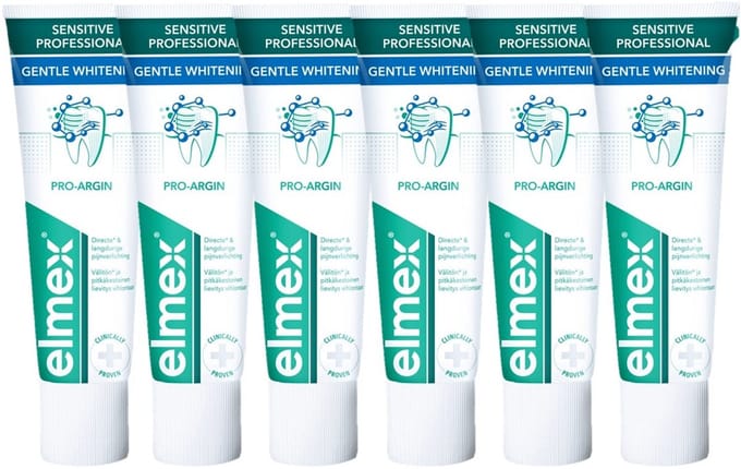Elmex Sensitive Professional Whitening Tandpasta – 6 x 75 ml