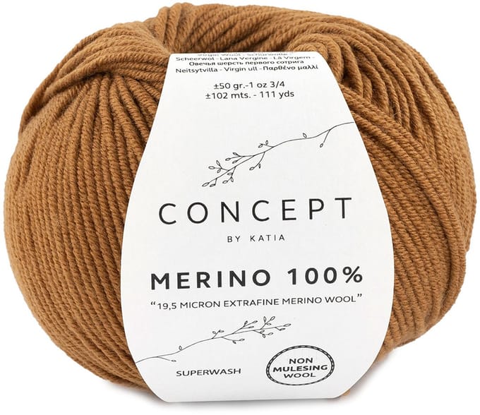 Katia Concept Merino 100% - 92 hazelnootbruin - Wol Garen