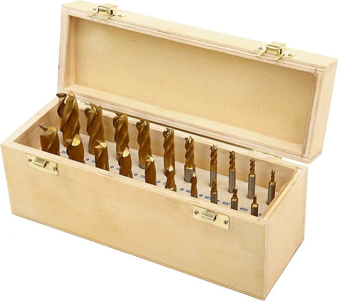 20 Delig HSS – Tin Gecoate Frezenset