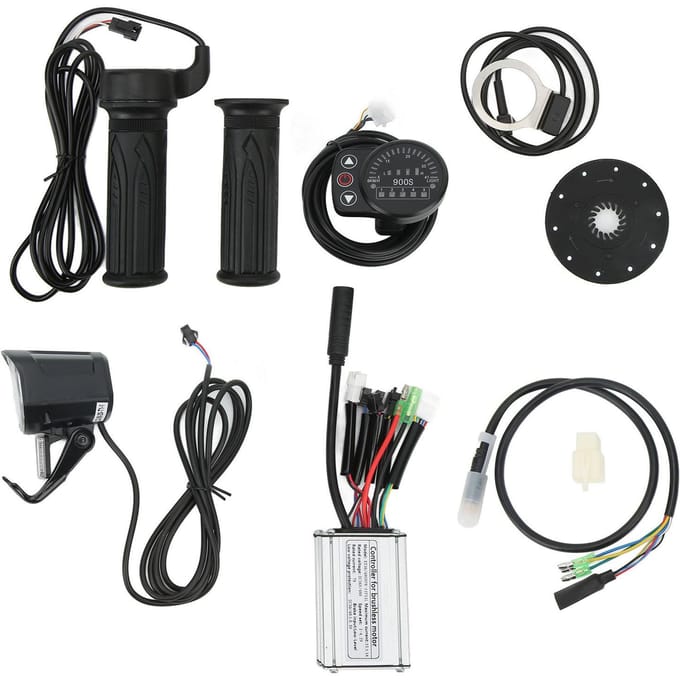 15A Sinusgolf Controller LED900S Paneel 10B Hulp Sensor 20X Handvat Greep QD252 Koplamp 600mm Mannelijke Connector Kabel 36V black