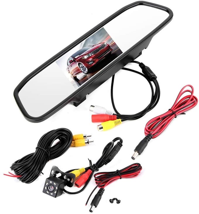 Dailygoody - Mirror Dash Cam - Achteruitkijkspiegelcamera - 4,3 Inch