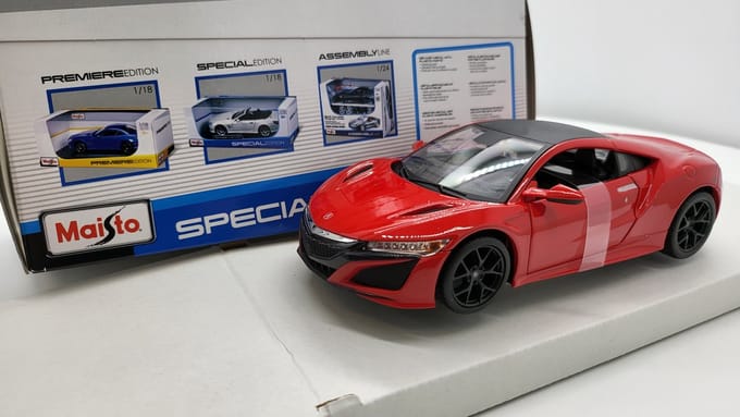 Maisto Acura Nsx - Modelauto - Schaal 1:24 - Rood/Zwart