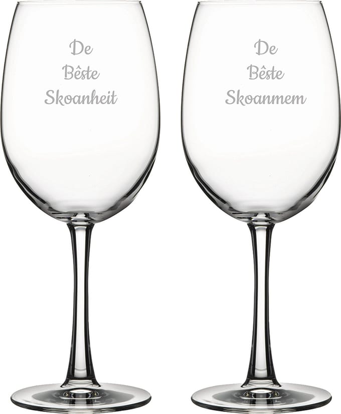 Gegraveerde Rode wijnglas 46cl De Bêste Skoanheit- De Bêste Skoanmem