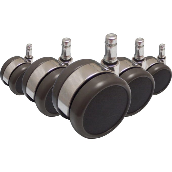 5x design-wielen verchroomd voor harde vloeren (11mm / 65 mm) hjh OFFICE