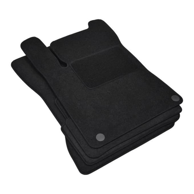 Tapis de sol - Mercedes - A-class W117 - Velours noir - 4 pièces - Antidérapant - Sur mesure