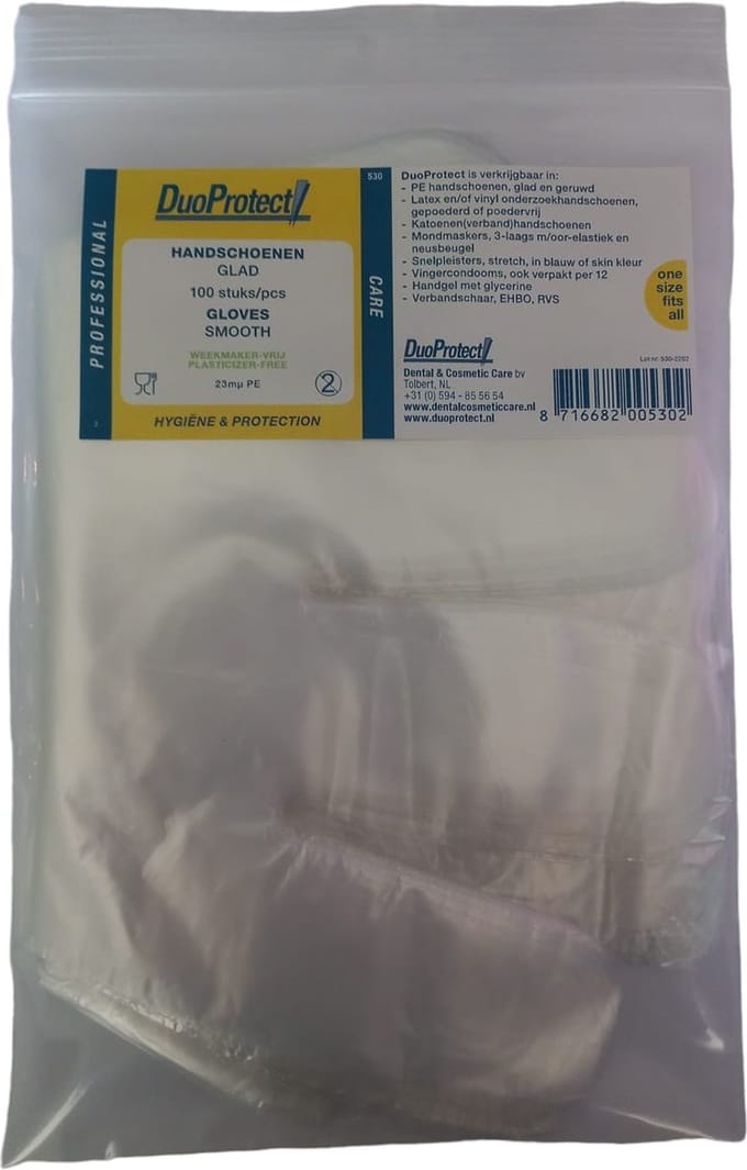 Cmt wegwerp handschoen plastic - 100 st