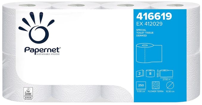 Toiletpapier Pak=8 Rol Papernet