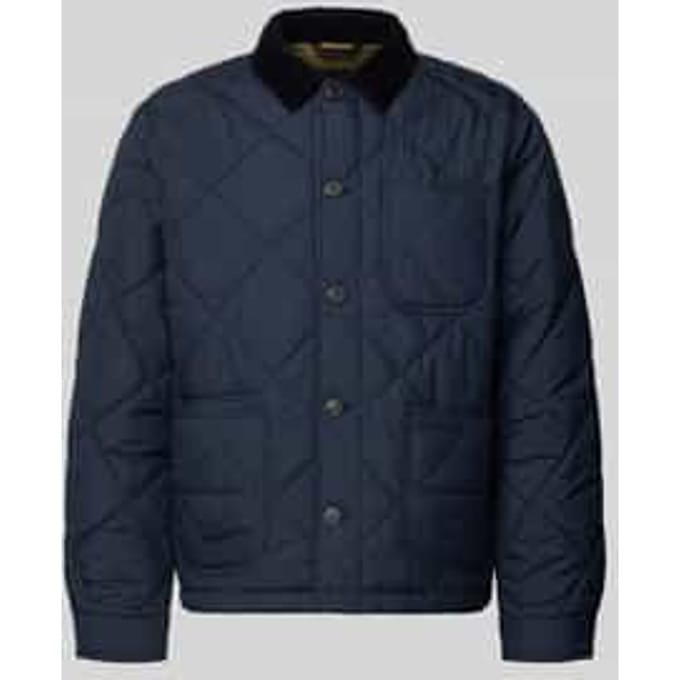 Regular fit gewatteerd jack met kentkraag