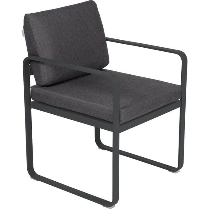 Fermob BELLEVIE fauteuil voor de eethoek - 47 antraciet mat - A3 grafietgrijs