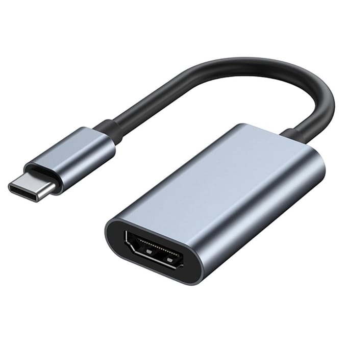 Oneay USB 3.1 Type-C naar HDMI adapter – 4K 60Hz videoconverter voor pc, laptop en mobiele telefoon – Grijs