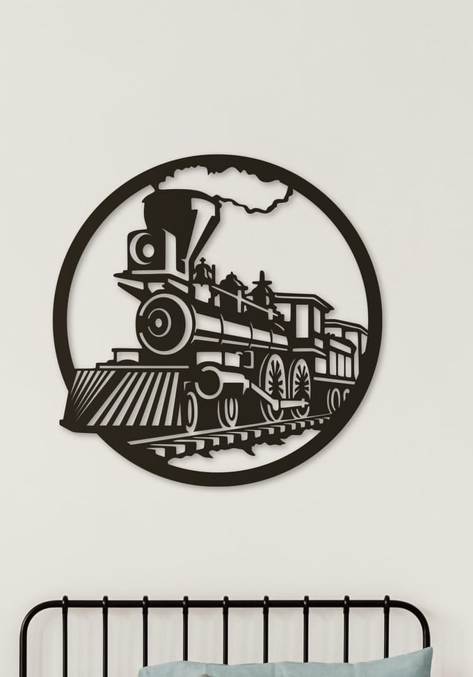Wanddecoratie | Stoomtrein - L (60x60cm)