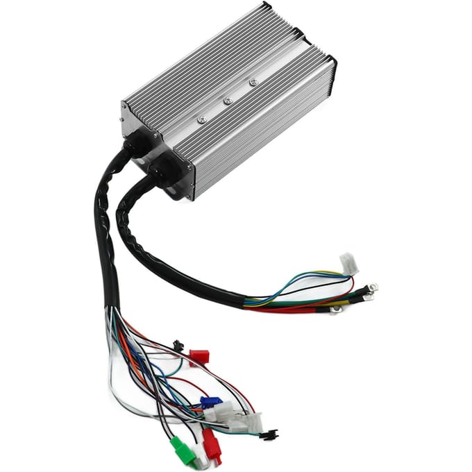 Borstelloze Motor Controller 36V 48V 60V 2000W 24 Transistors Dual Mode Aluminiumlegering Borstelloze Controller voor Elektrische Fiets gray