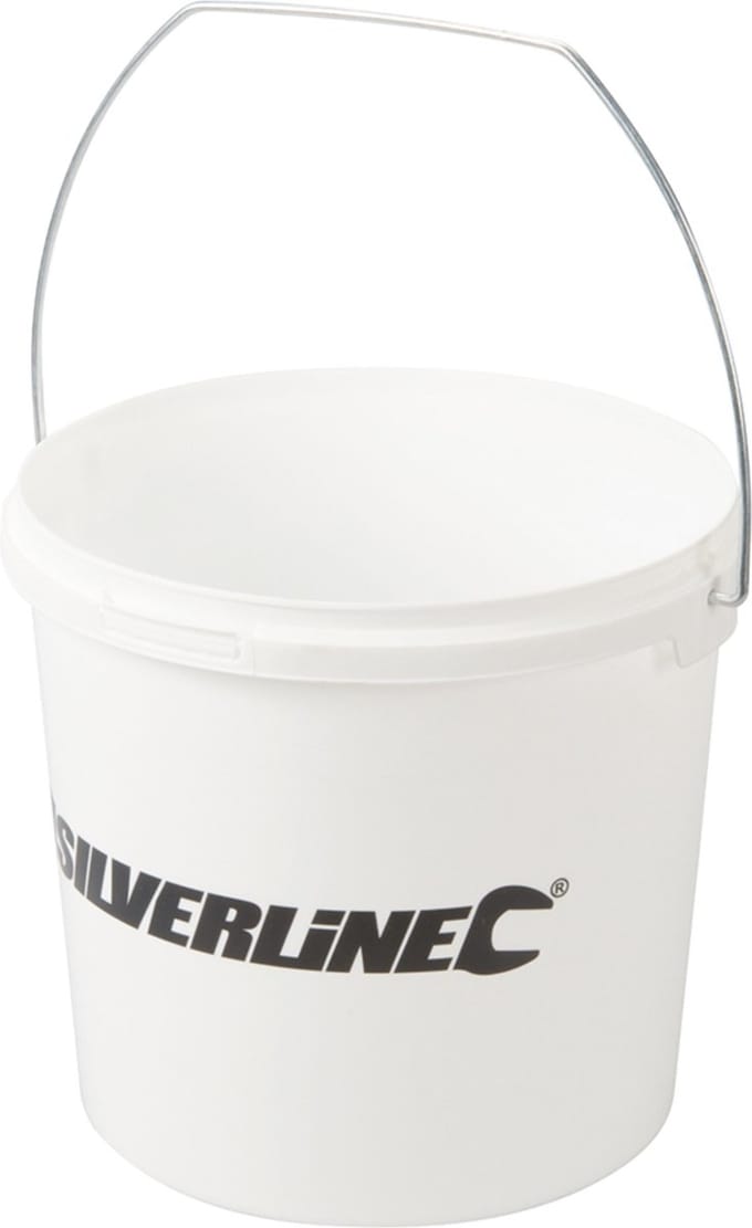 Silverline Veelzijdige plastic verfcontainer - 2,5 liter - stevig handvat - eenvoudig schoon te maken