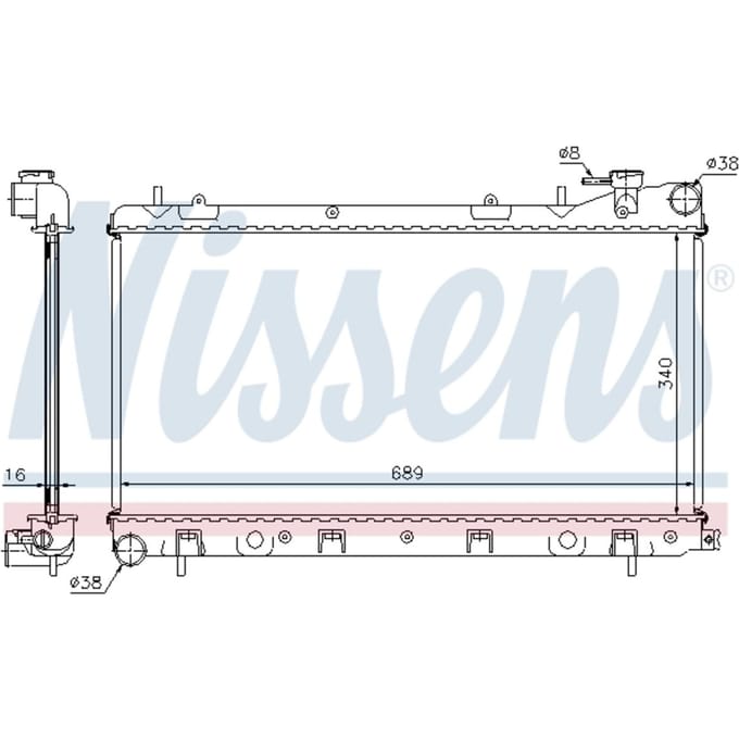 Radiator, motorkoeling NISSENS 67704A