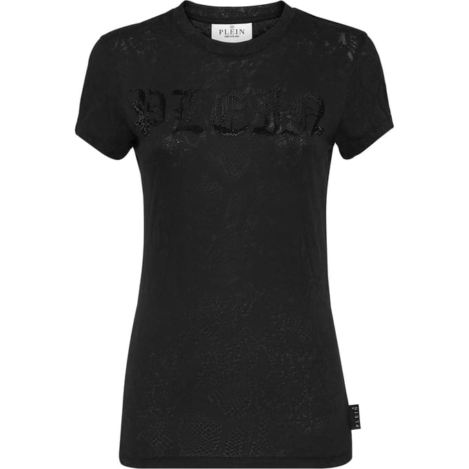 T-Shirt Ronde Hals Gothic Plein