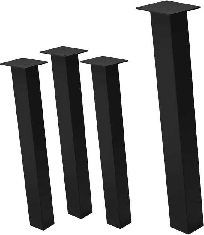 ML-Design modern serie tafelpootjes set van 4 stuks I-vorm schuin met 96° hoek hoogte 72 cm donkergrijze industriële look staal met vierkant profiel 8x8 cm geschikt voor salontafels zitbanken en diverse meubels robuust en stijlvol ontwerp