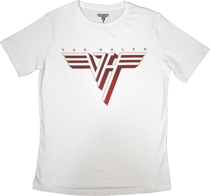 Van Halen - Classic Red Logo Dames T-shirt - S - Wit