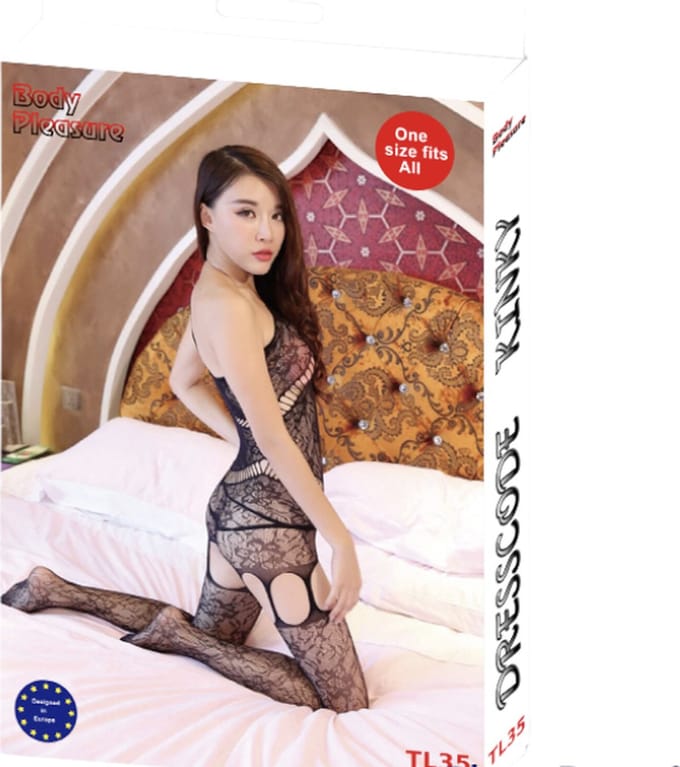 Body Pleasure Open Arm Bodystocking – One Size – TL35